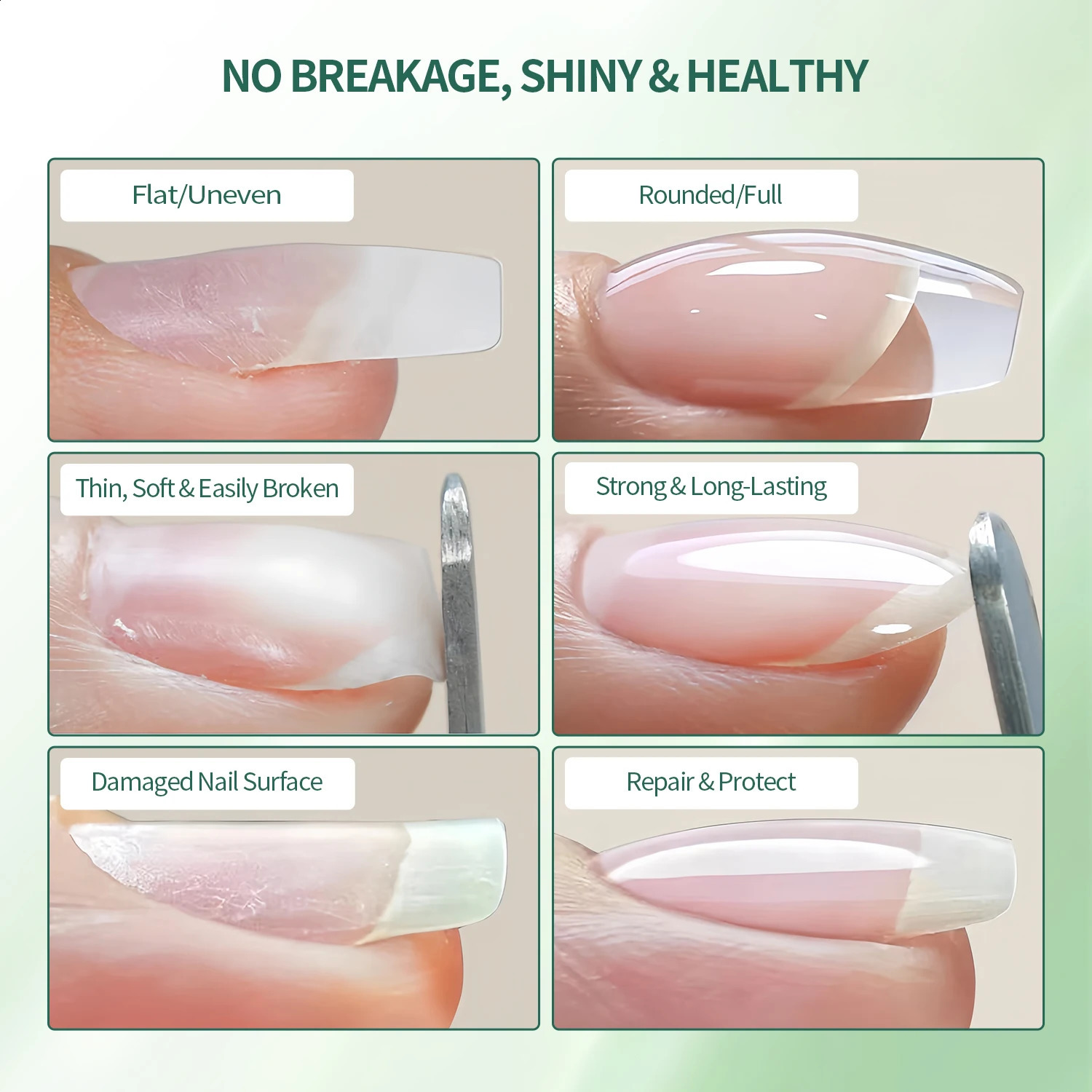 Nailpop Builder Nail Gel 4 Colors Base Coat Strengthener Thickening Extension Rhinestone Glue Gel Polish Brush in Bottle 15ml 260518