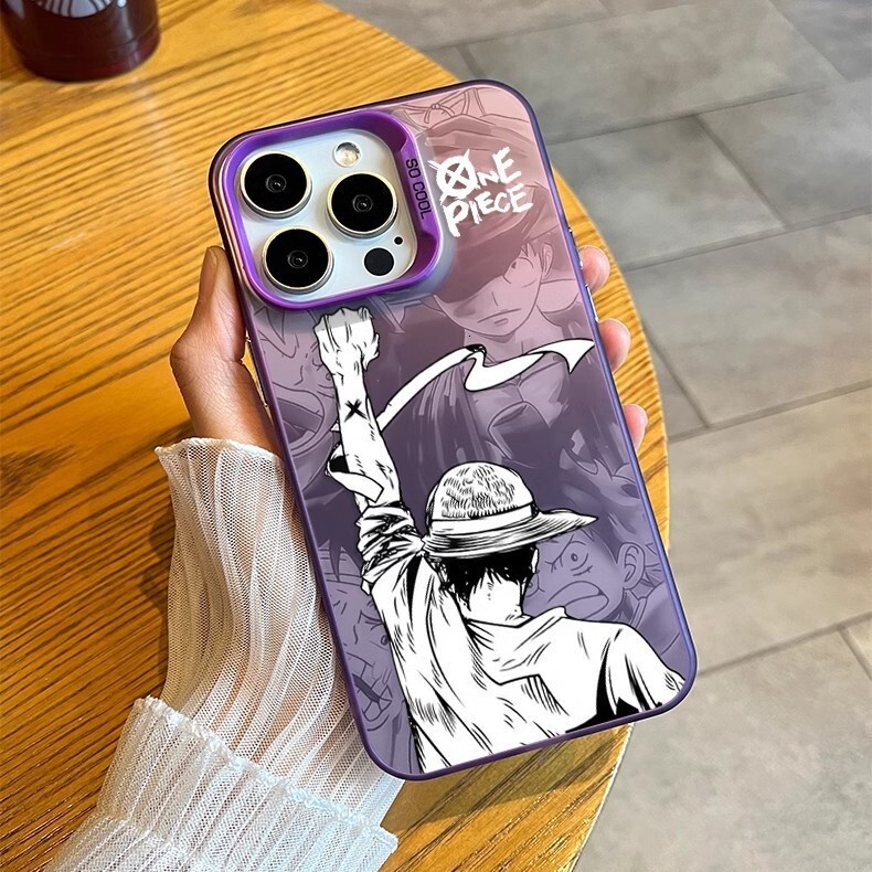 One Piece suitable for Apple iPhone 17 phone case, Luffy black and white comic Huawei Mate 70 anti-drop protective cover