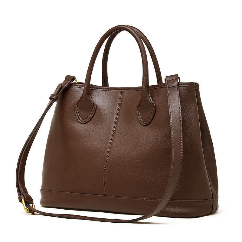 Genuine Leather Large Capacity Tote Bag Women Fashion High End Versatile Daily Commute Shopping Shoulder Handbag SENYY