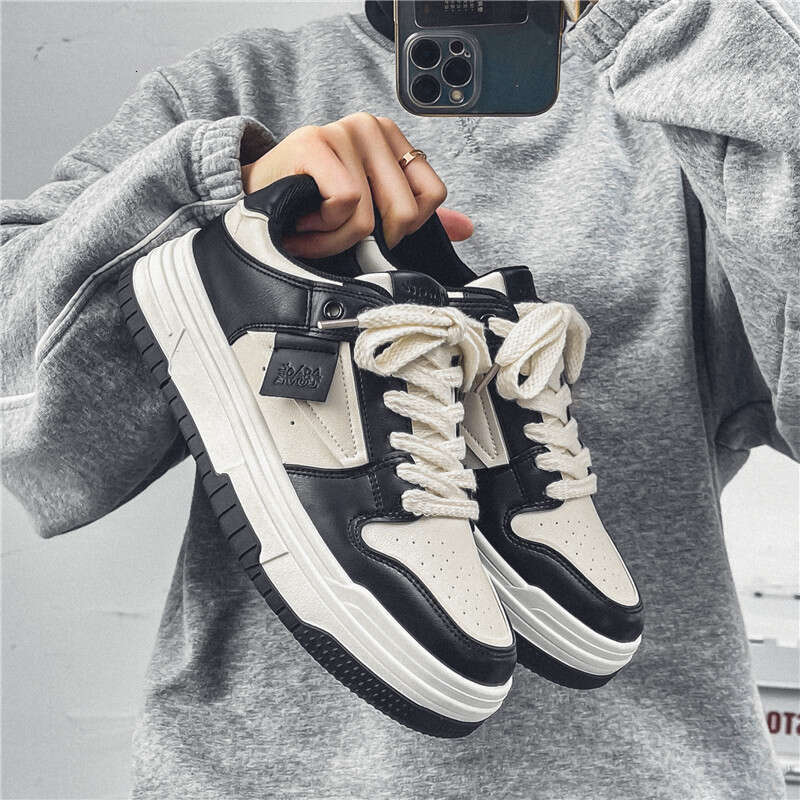 Meireitu New Height-Increasing White Sneakers for Men Spring Korean Version Versatile Sports Thick-Soled Casual Board Shoes