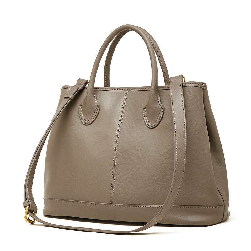 Genuine Leather Large Capacity Tote Bag Women Fashion High End Versatile Daily Commute Shopping Shoulder Handbag SENYY