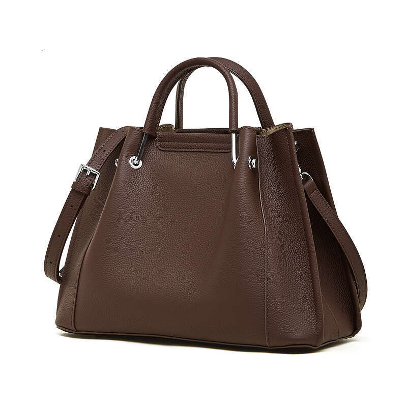 Top Layer Cowhide Genuine Leather Women Handbag Large Capacity Simple Crossbody Bag Spring New Korean Style Commuter Bag SENYY