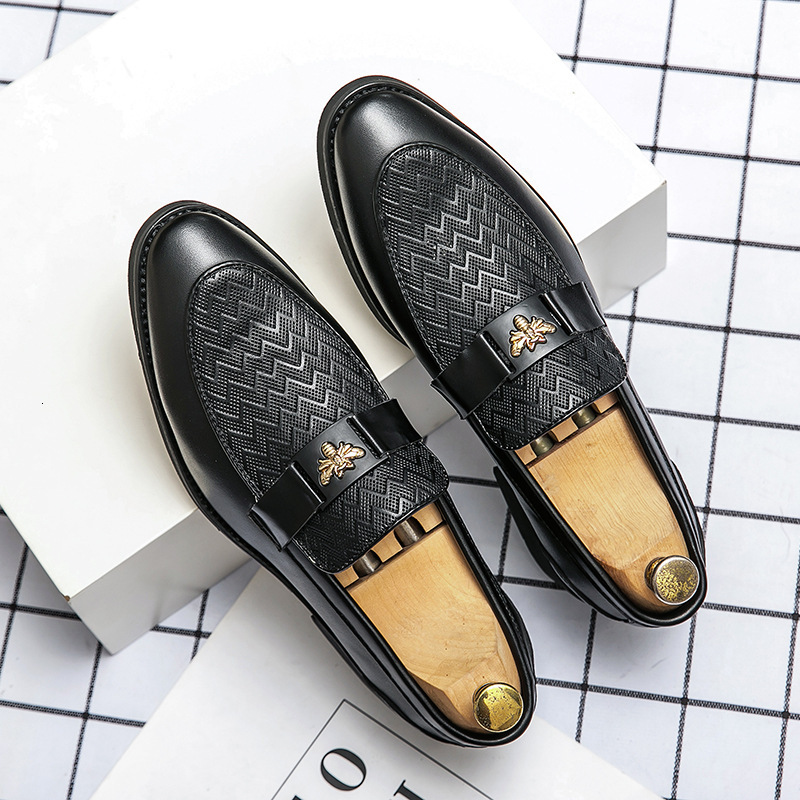 Mens Fashion Leather Loafers Classic Slip On Design Soft Padded Insole For Daily Commute And Smart Casual Outfits big size - view 3
