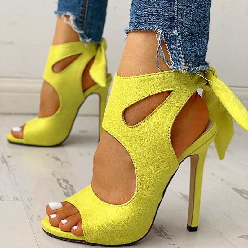 Womens Fashion Floral Heeled Sandals Peep Toe Design With Ankle Bow Soft Padded Insole For Daily Commute And Fashion Gifts Night Out - view 4