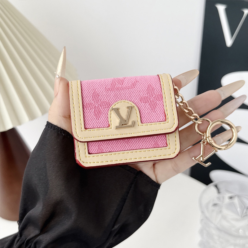 Pink Earphone Accessories Designer Luxury Leather Airpod Cases For 1 2 3 Pro - Stylish Airpod Cover By Fashion Airpods1 Airpods2 Airpods3 4 5 6 Prem