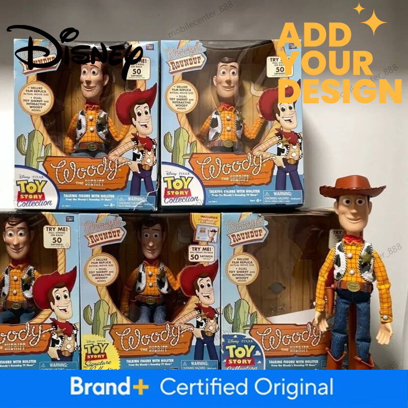 Disney Designer Hot In Stock Toy Story Buzz Lightyear Action Figures Woody Rex Jessie Trendy Vocal Figurine Model Dolls Cartoon Funny Toys Gift Luxury
