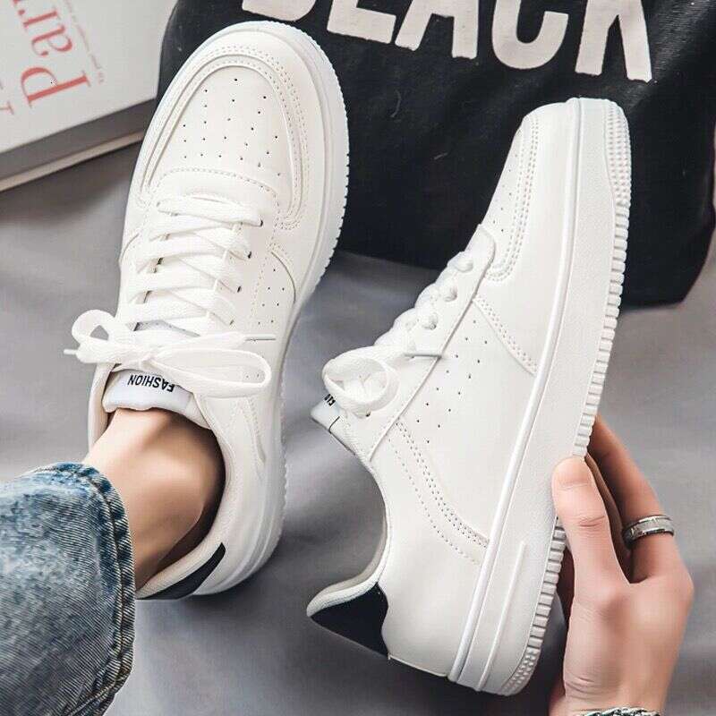 Spring Men's Breathable for Students Versatile White Sneakers Thick Sole Sports Casual Board Trendy Shoes