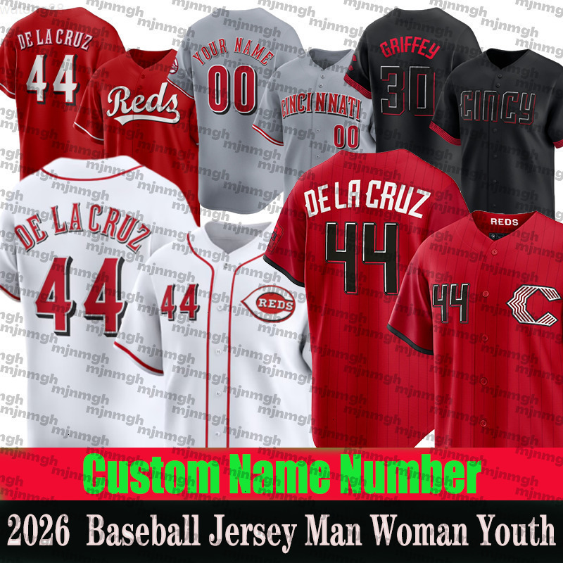 44 Elly De La Cruz Baseball Jersey Joey Votto Cincinnaticity Reds jersey 29 Friedl 7 Steer 9 McLain 21 Greene jerseys