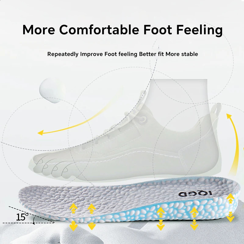1 Pair EVA Material Invisible Height Increase Insoles For Shoes Breathable Shock Absorption Comfortable For Women Men 260625 - view 6