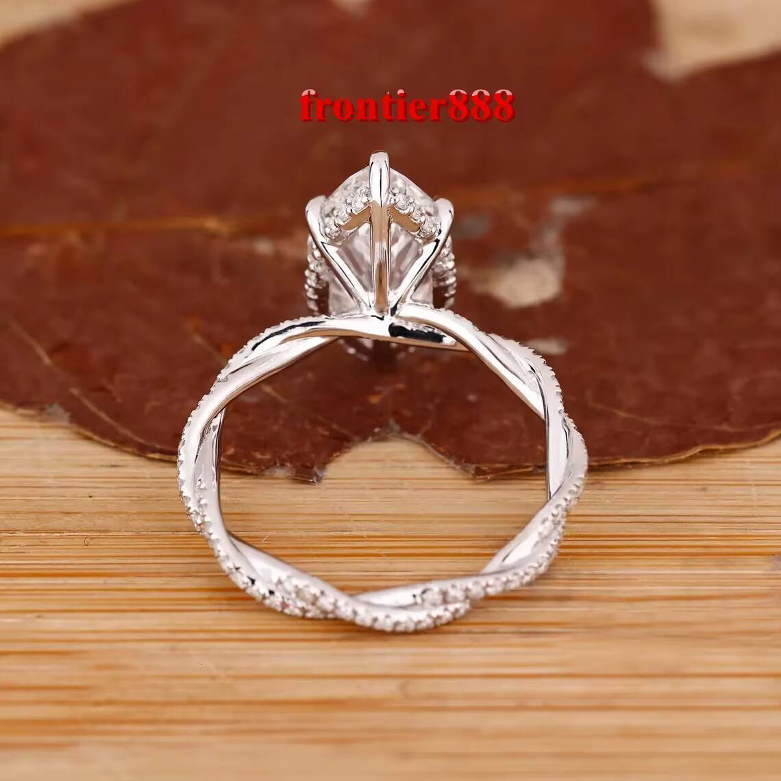 IGI Certified 4CT 5CT Lab Grown Diamond Engagement Wedding Ring Custom Hidden Halo Marquise Twisted Pave Infinity Twist Style