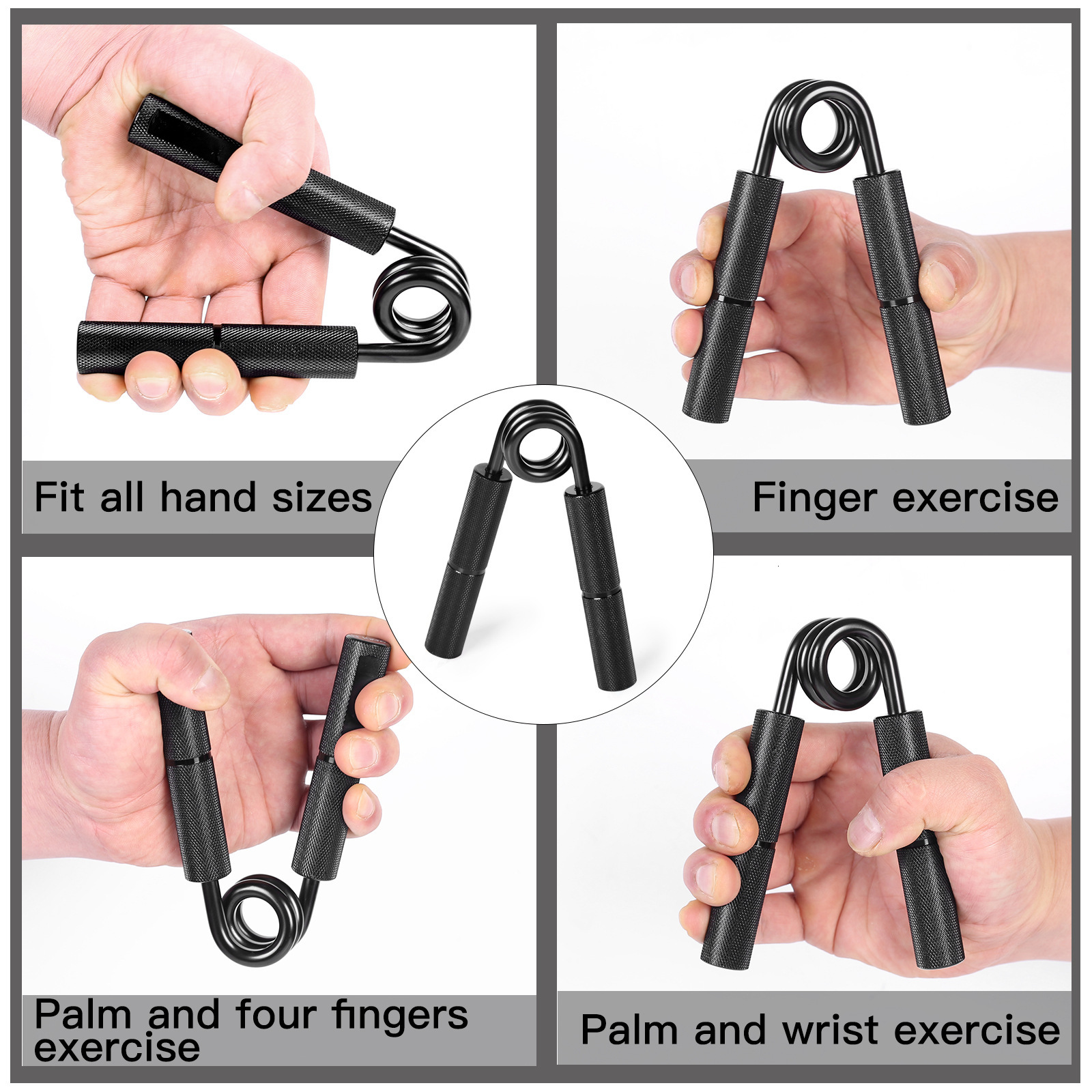 Designer Grip Strength Trainer 7 Pack Adjustable Finger Stretcher Resistance Extensor Bands Finger Exerciser Hand Gripper Strength Ring