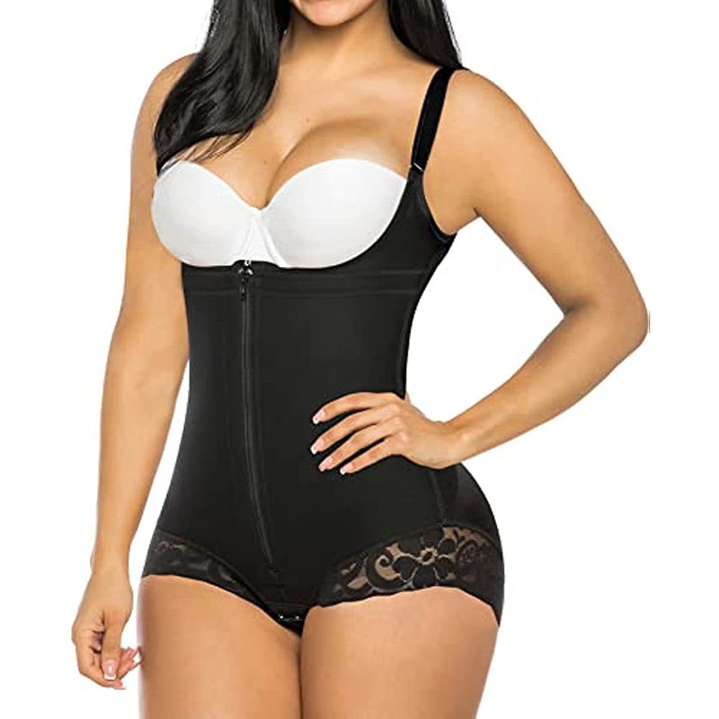Women's Compression Bodysuit Shapewear Plus Size - Tummy Control High Waist Body Shaper Butt Lifting, Seamless Underwear Postpartum Belly Sl
