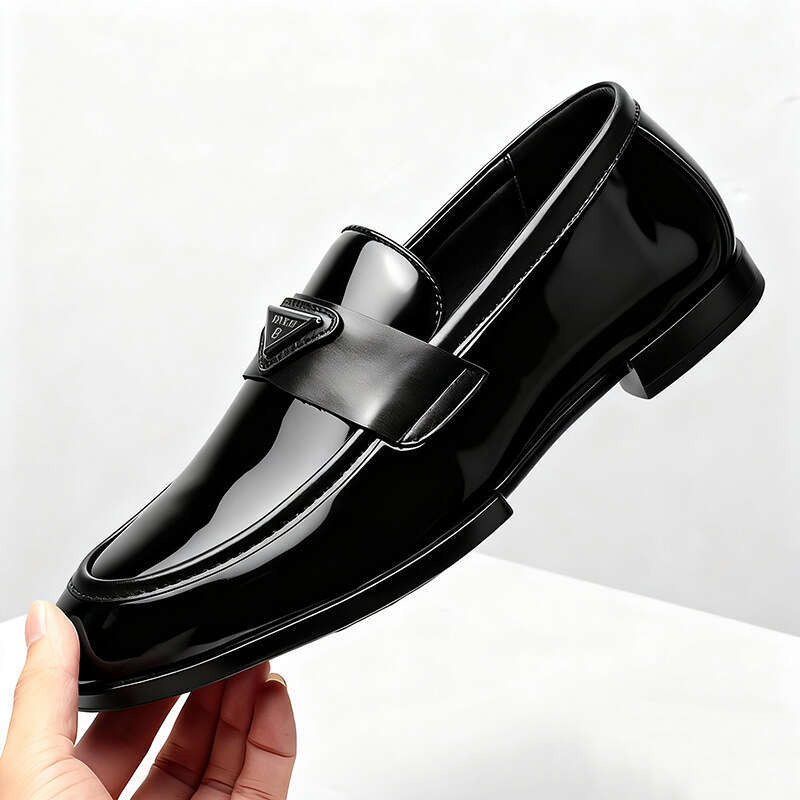 Loafers New Men's Patent Leather Glossy Casual Slip-On British Business Formal Shoes
