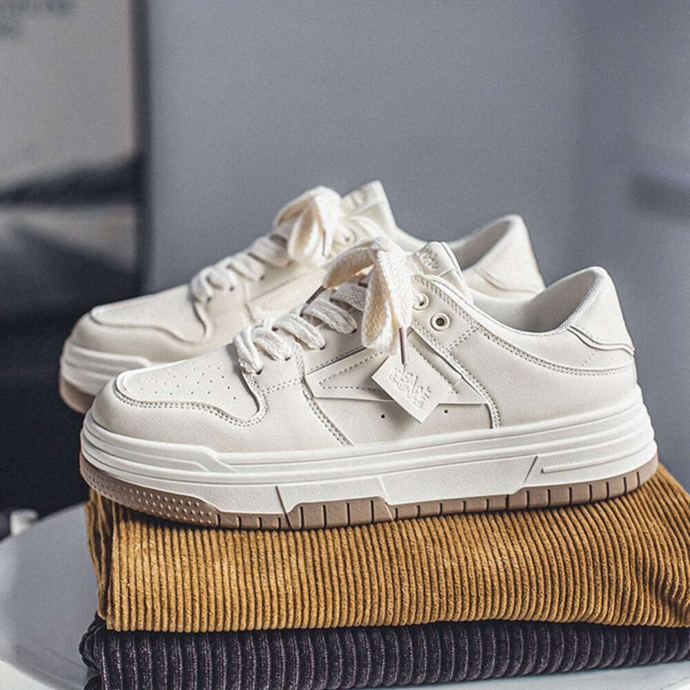 Meireitu New Height-Increasing White Sneakers for Men Spring Korean Version Versatile Sports Thick-Soled Casual Board Shoes