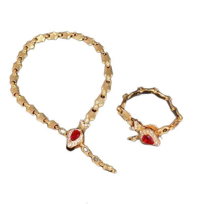 Designer Bracelet 2026 New Fashion Accessories High Quality New light red bone knot snake shaped bracelet sweet and cool adjustable snake bracelet for