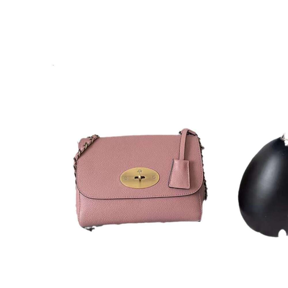 Textured for Women New Trendy Mini Chain Women's Crossbody Shoulder Black Genuine Leather Lock Small Square Bag - view 6