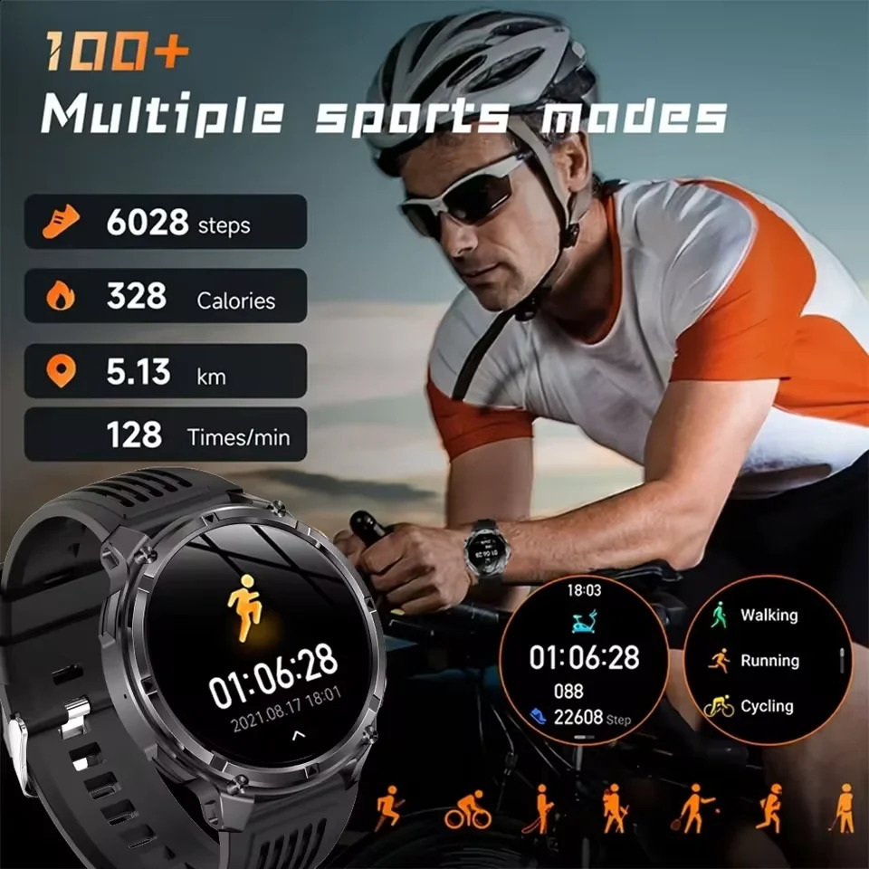 T-REX3 Ultra 1100mAh Battery SmartWatch TM Waterproof GPS Compass Flashlight 17 AMOLED HD Call Sports Smart Watch Men 260518