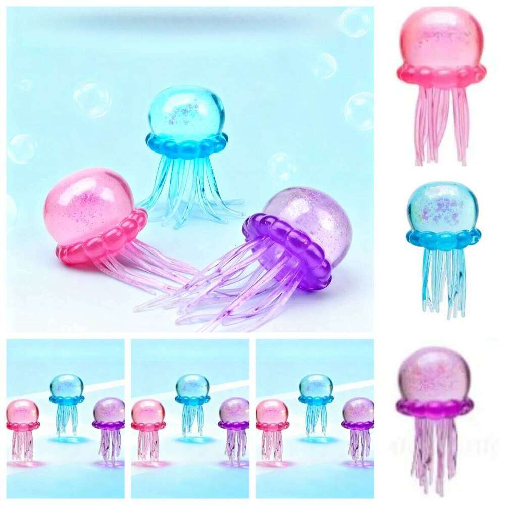 Needoh Plush Ball Jellyfish Blind Box Random Color Soft Stress Relieving Cute Relaxing Squeezing Sensory Toy 26L0518