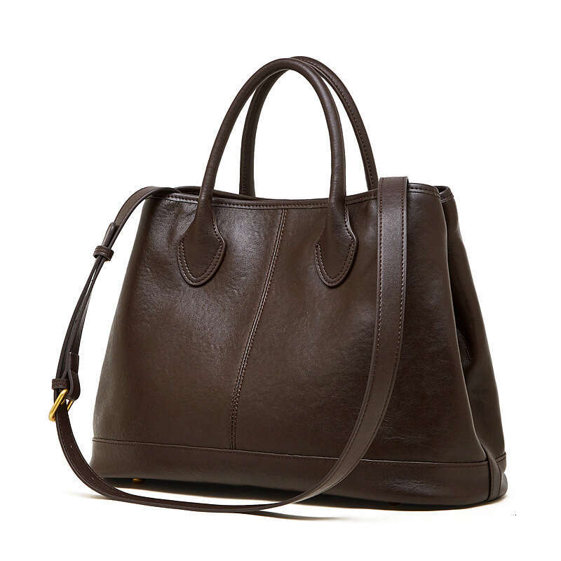 Genuine Leather Large Capacity Tote Bag Women Fashion High End Versatile Daily Commute Shopping Shoulder Handbag SENYY