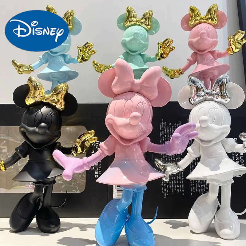 Disney Mickey Minnie Mouse 29cm Resin Action Figurine Cartoon Statue Home Ornament Collectible Gift For Kids And Cartoon Lovers L260518QZJK - view 5