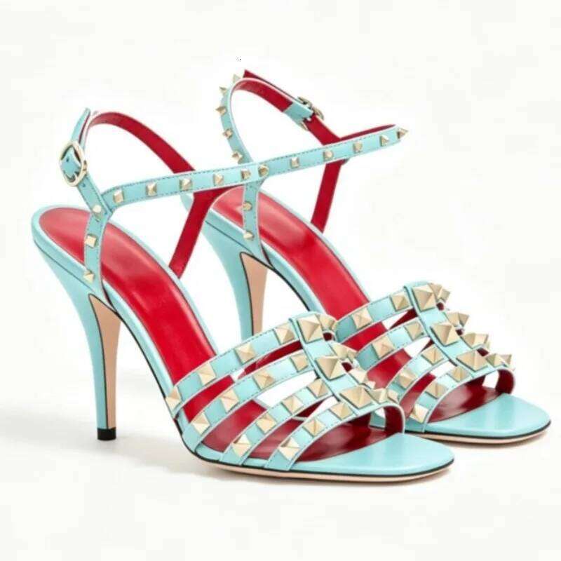 2026 Fashion Show New Single Button Strap High-heeled Open Toe Sandals with European and American Sexy Temperament Party Shoes