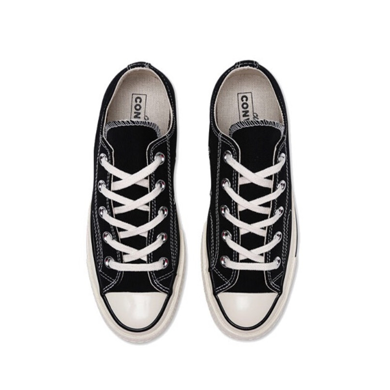 Classic Converse 1970s All Star Retro Black Low Canvas Shoes Trendy Versatile Durable Lightweight Casual Sneakers Men Women Universal Street Fashion F - view 5