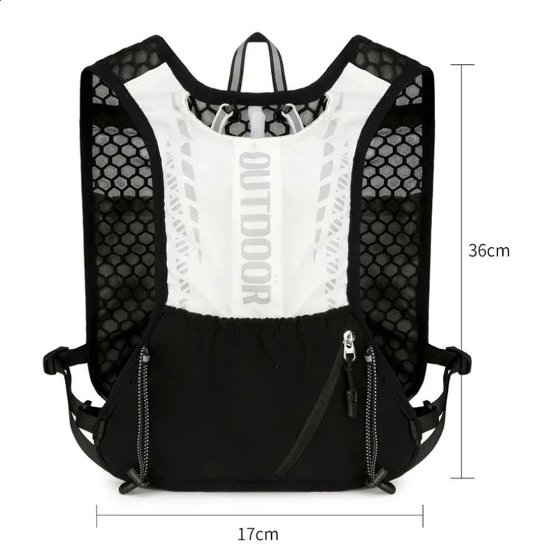 Reflective Running Hydration Vest Cycling Backpack for Outdoor Sports Climbing Hiking MTB Road Bike - Adjustable Vest Bag 260515BJ - view 3