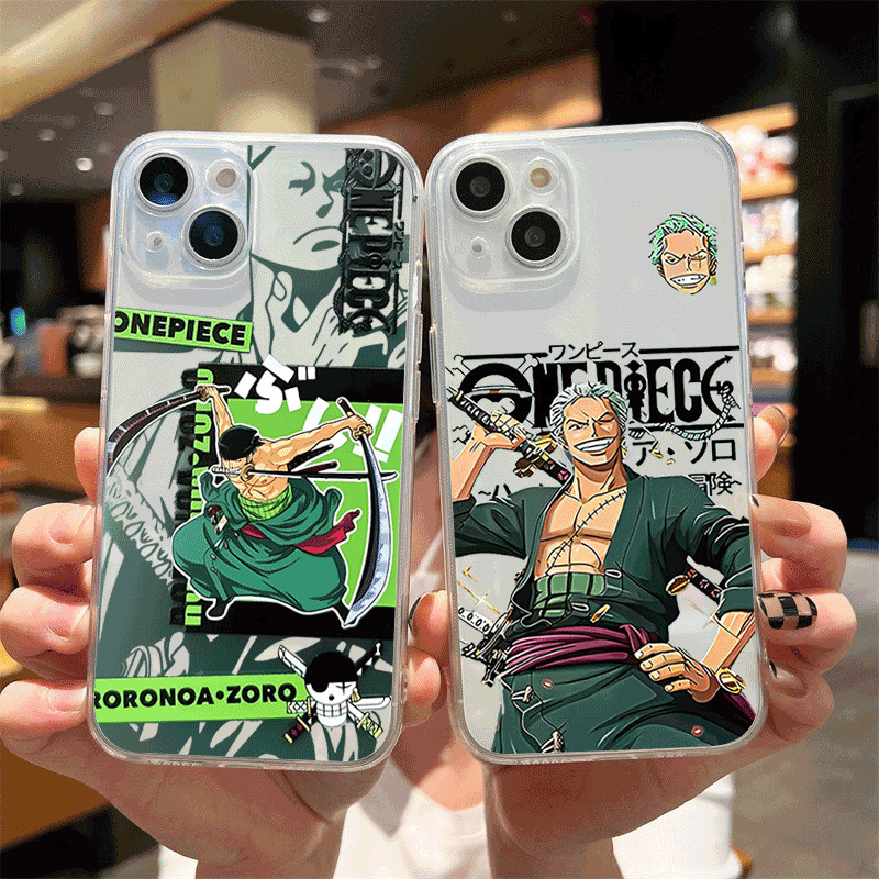 Suitable for Apple 16 phone case, 15 anime, 14 Luffy, 13 Zoro, 12 Japanese style, 11 transparent, xs creative plus full protection