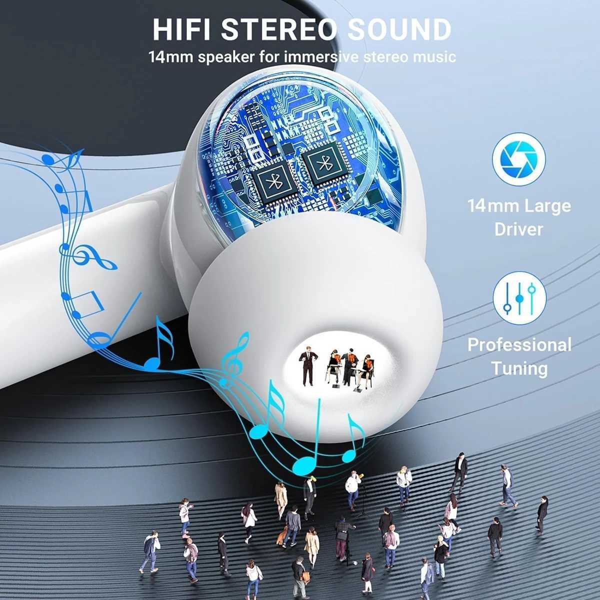 53 Wireless Earphones 3D Stereo TWS In Ear EarBuds HiFi Music for AirPods Pro Portable Wireless Audio Headphones Z260518