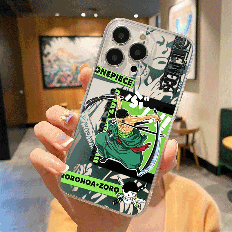 Suitable for Apple 16 phone case, 15 anime, 14 Luffy, 13 Zoro, 12 Japanese style, 11 transparent, xs creative plus full protection