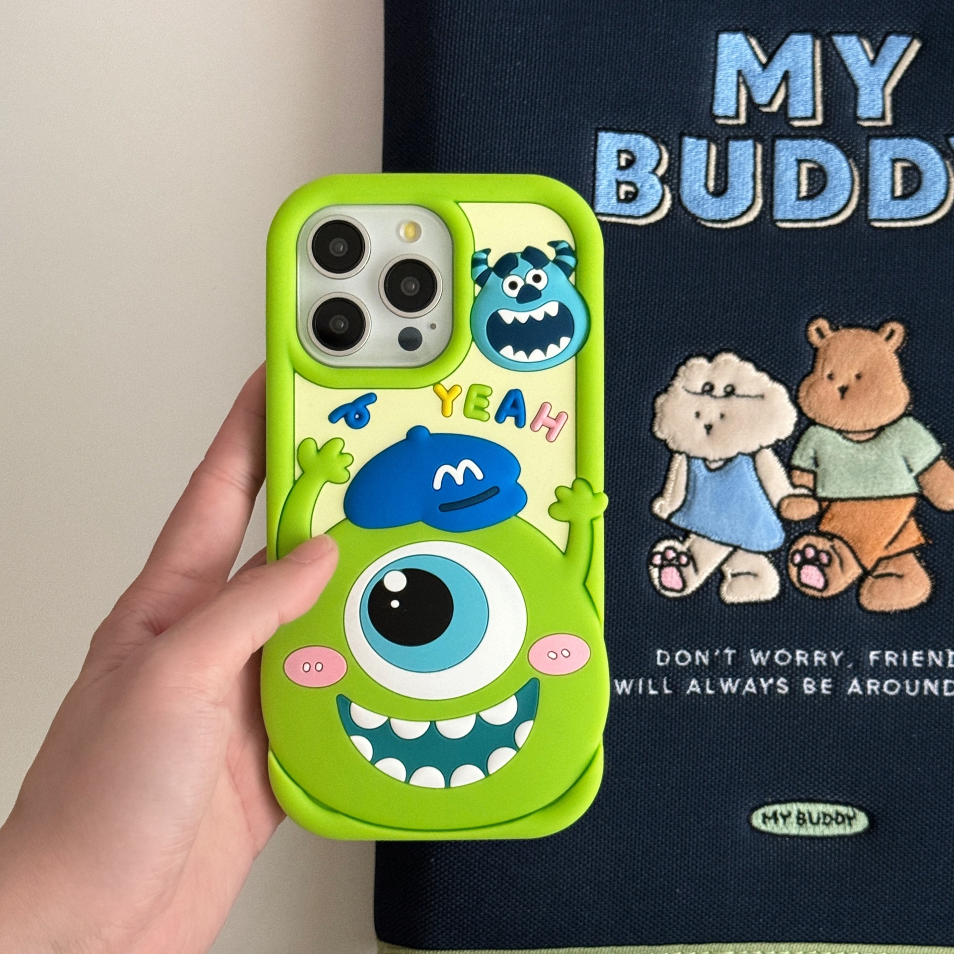 Big Eye Boy Compatible iPhone 16 Max Phone Case Apple 17 Pro 3D 14 Silicone 13/11 Shockproof 15