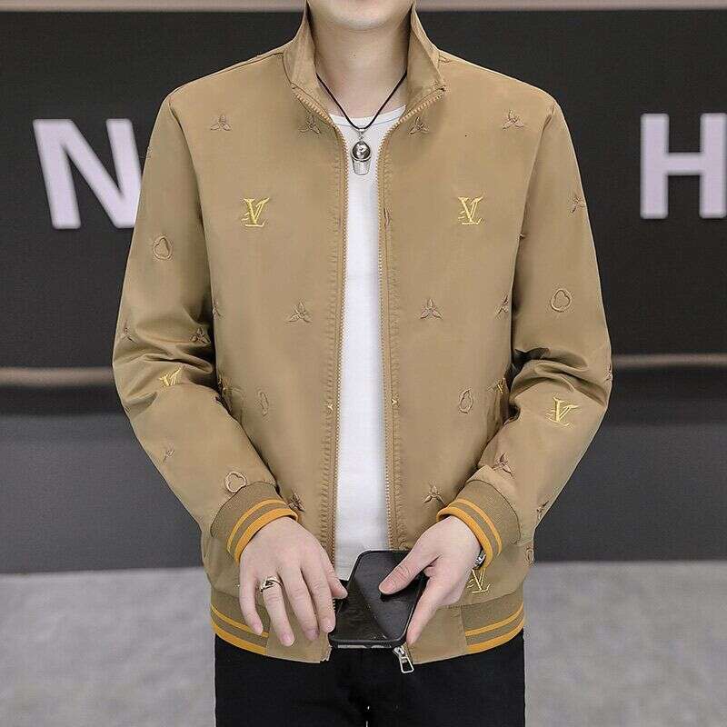 2025 Spring New Men's American Printed European Stand up Collar Jacket Fashion Korean Embroidered Loose Jacket for Men - view 4