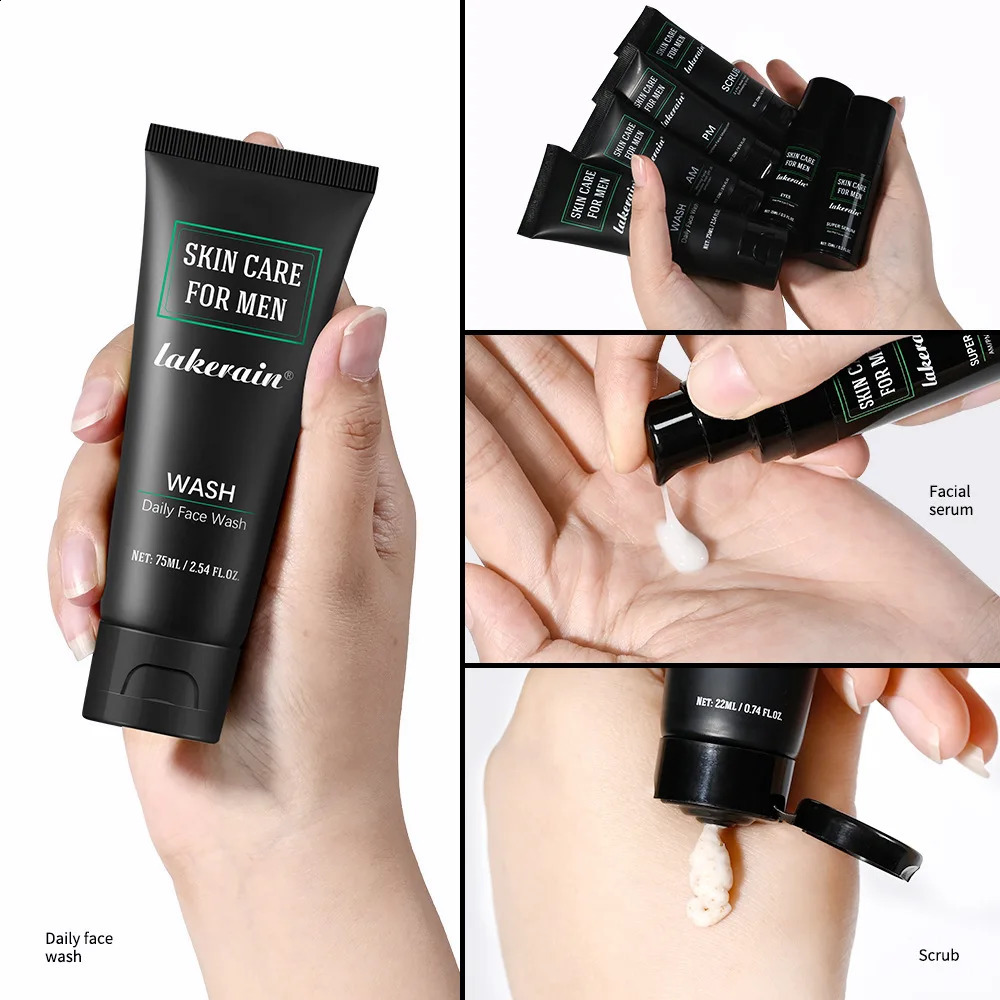 Mens Skin Care Kit - 3 in 1 Set with Face Wash izing Cream Eye Cream Daily -Aging Oil Control Facial Treatment 260518 - view 3