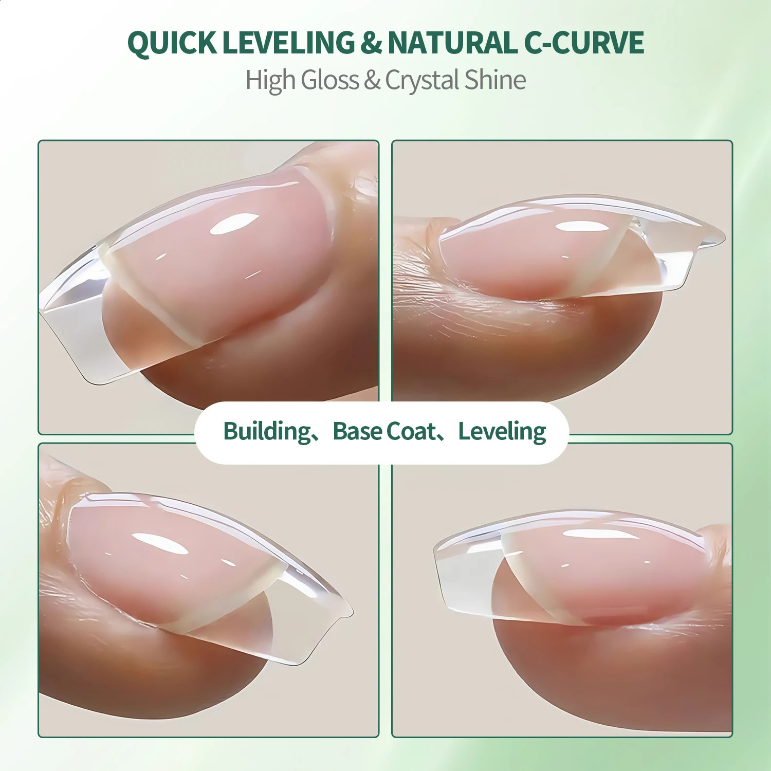 Nailpop Builder Nail Gel 4 Colors Base Coat Strengthener Thickening Extension Rhinestone Glue Gel Polish Brush in Bottle 15ml 260518
