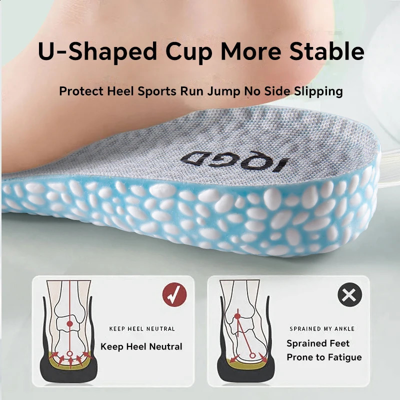 1 Pair EVA Material Invisible Height Increase Insoles For Shoes Breathable Shock Absorption Comfortable For Women Men 260625 - view 5