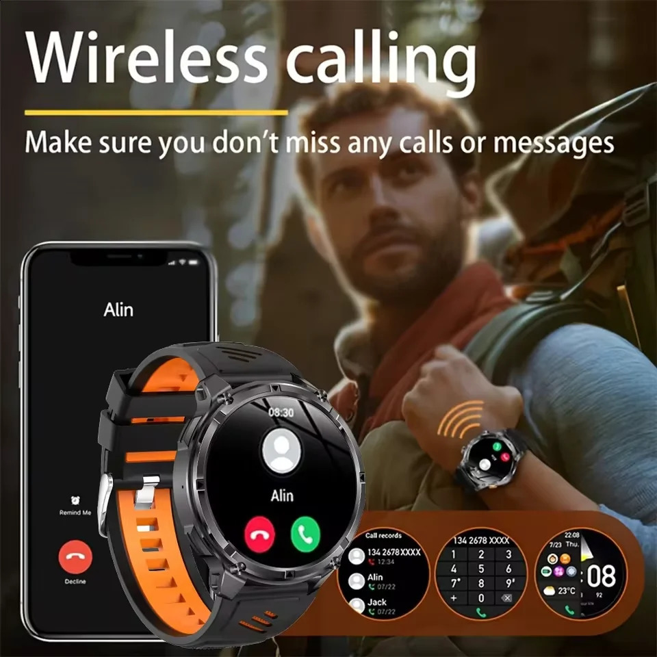 T-REX3 Ultra 1100mAh Battery SmartWatch TM Waterproof GPS Compass Flashlight 17 AMOLED HD Call Sports Smart Watch Men 260518