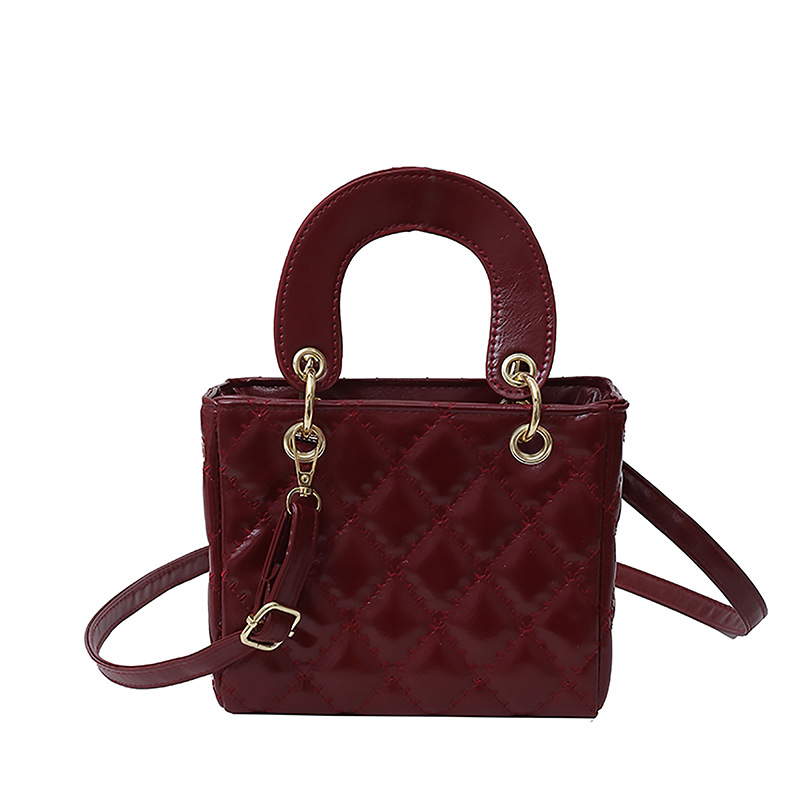 Fashion Texture Rhombus Portable Small Square Women's New Foreign Style Shoulder Commuter Crossbody Bag