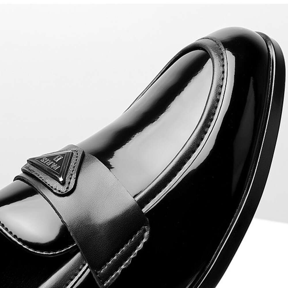 Loafers New Men's Patent Leather Glossy Casual Slip-On British Business Formal Shoes