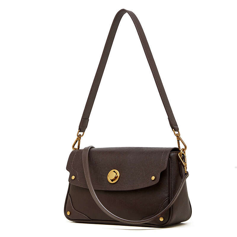 New Vegetable Tanned Cowhide Handbag Genuine Leather Large Capacity Elegant Simple Style Women Single Shoulder Messenger Crossbody Bag SENYY
