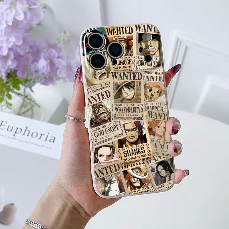 Pirate Bounty Order phone case suitable for iPhone 16, Apple 17 Pro, niche 14 Max, 13 anime, 15 Pro