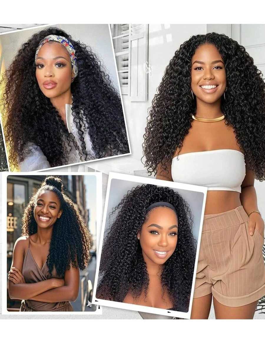 Jerry Curly Half Wig 200 Density Seamless Flip Over Half Wig Glueless Wear And Go Drawstring Human Hair Wig For Women 26 Inch C260518