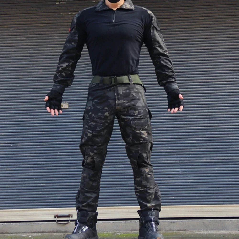 Camo Tactical Uniform Airsoft Ripstop Suit Multi Pocket Suits Hunting Pants Men Trainning Shirts Airsoft Paintball Clothes Sets 260518BJ - view 3