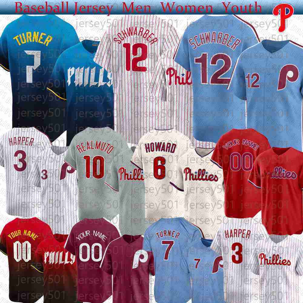 Phillies jersey Jhoan Duran Baseball Jerseys Bryce Harper Alec Bohm Trea Turner Aaron Nola Roy Halladay Bryson Stott Nick Castellanos Kyle Schwarber B