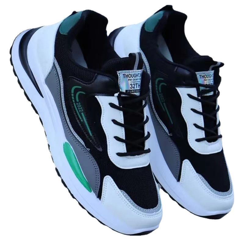 Mens Fashion Running Sneakers Classic Lace Up Design Breathable Mesh Upper For Daily Commute And Fitness Activities big size