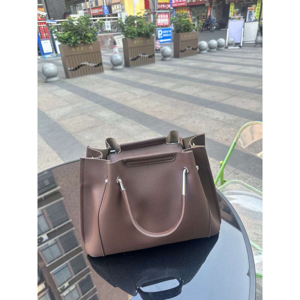 Top Layer Cowhide Genuine Leather Women Handbag Large Capacity Simple Crossbody Bag Spring New Korean Style Commuter Bag SENYY