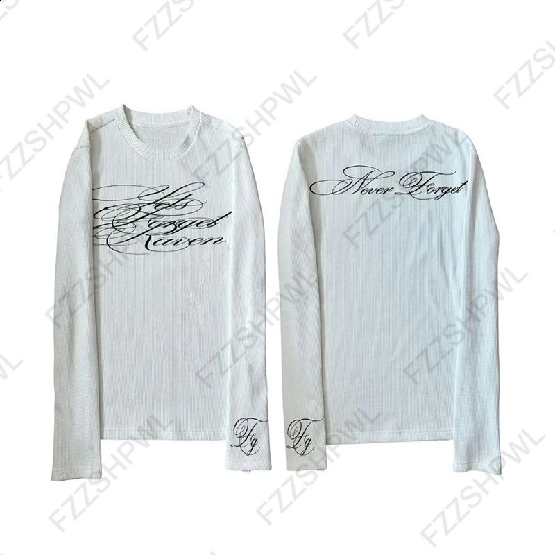 Hip Hop Punk Grunge Men Women Long Sleeve T-Shirt Casual Slim Chic Gothic Letter Print O-Neck Top Y2K Harajuku Unisex Streetwear 260516BJ - view 4