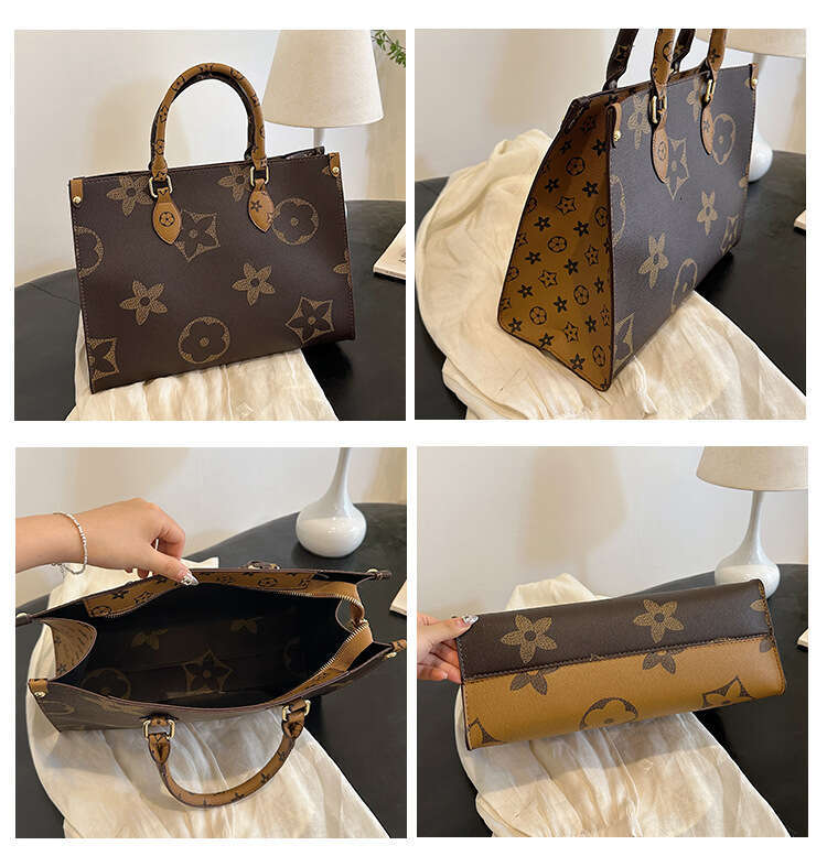 Classic Bag for Women, Old Flower Tote Bag, High-end Commuter Handbag, Single Shoulder Crossbody Large Capacity