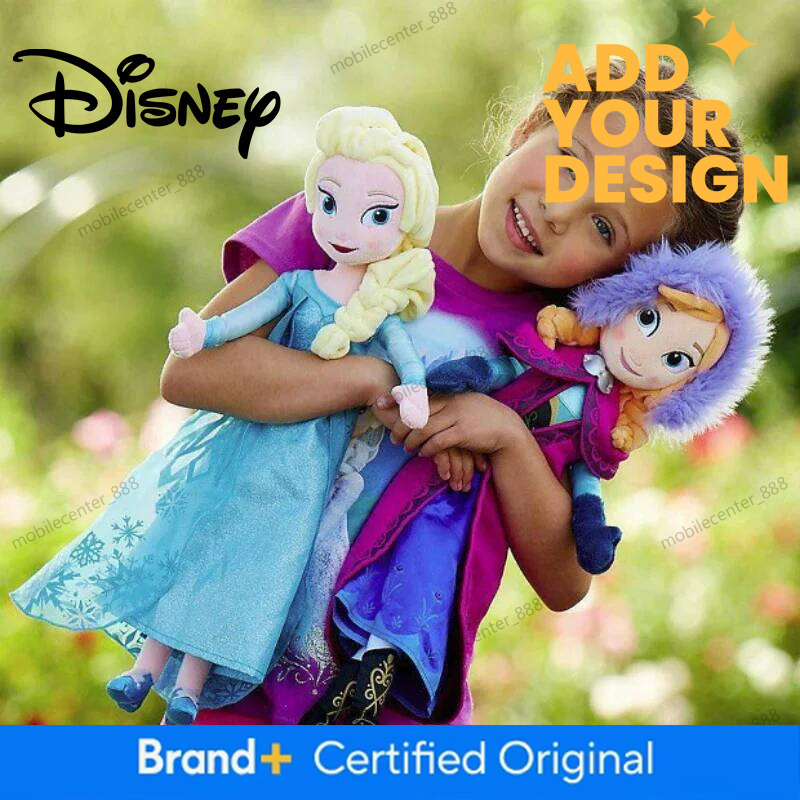 Disney Designer 40Cm Frozen Princess Anna Elsa Plush Doll Toys Snow Queen Princess Anna & Elsa Soft Stuffed Toys Gifts For Girls Kids Luxury - view 3