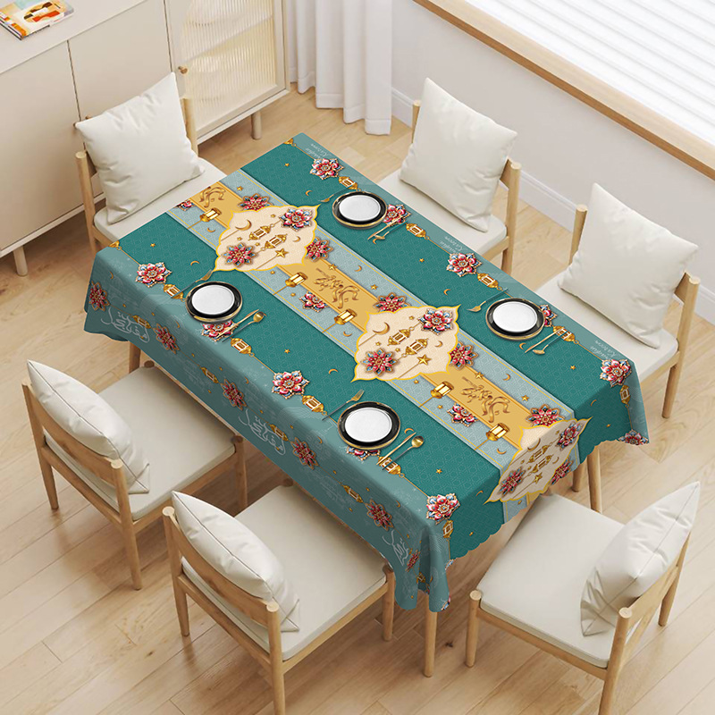 YL-38667 Custom Premium Tablecloth - Waterproof, Oil-proof, Wash-free, Heat-resistant, Thickened PVC, Simple Home Coffee Table Cloth
