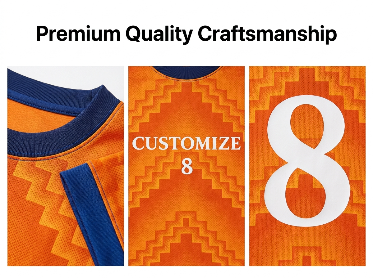 Custom Chevron Wave Soccer Jersey Set Men Quick Dry Football Uniform with Shorts Customizable Team Name Number Logo for Sports - view 8